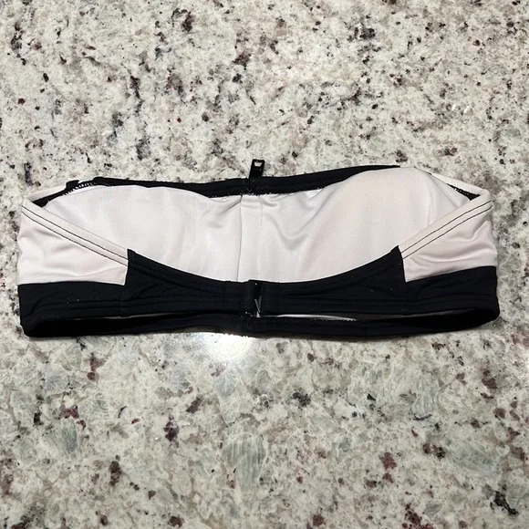 Black and White Bandeau Bikini - Picture 2 of 2